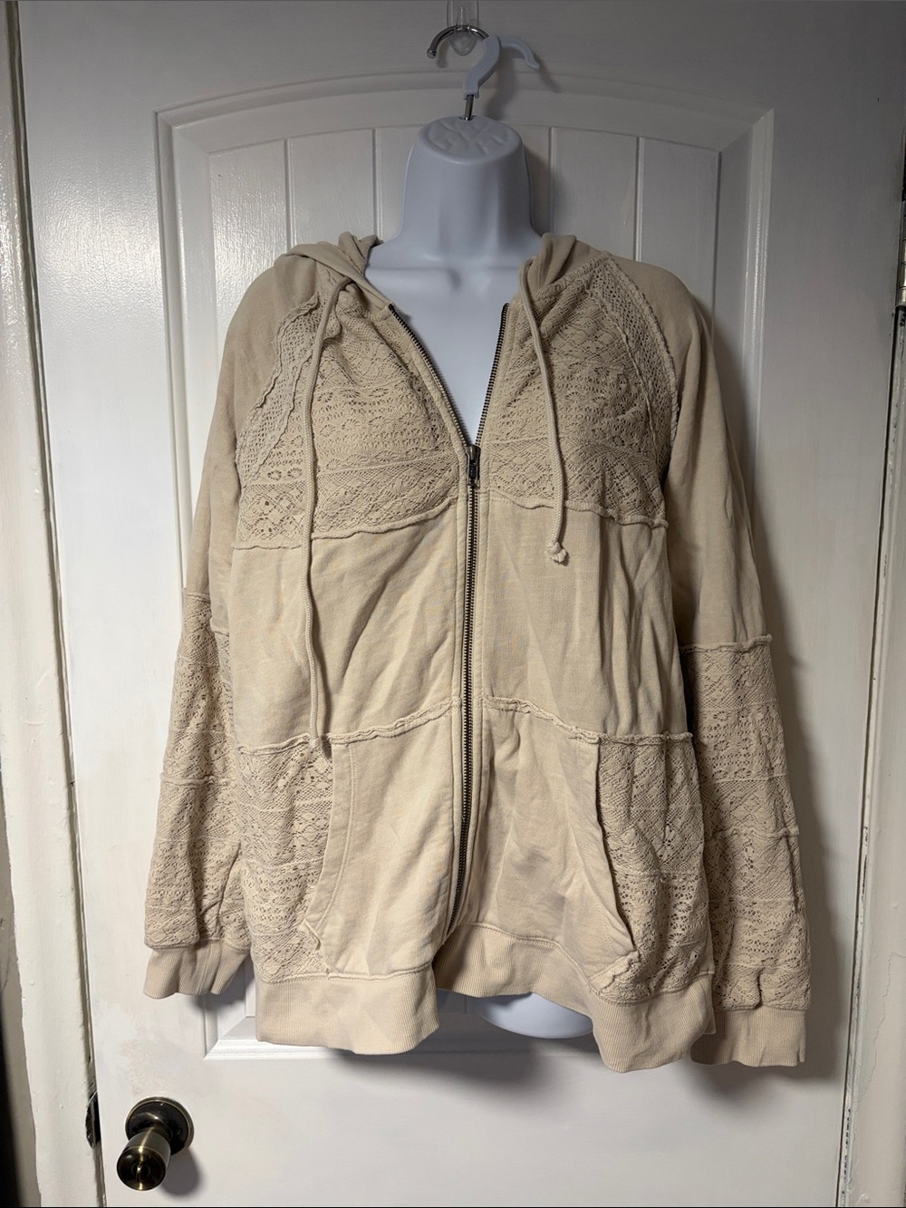Lucky Brand Cream Zip Jacket
